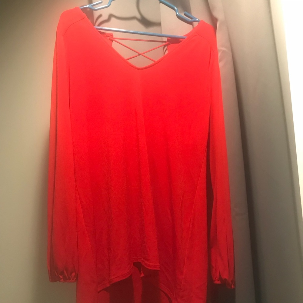 Express Red cross back shirt